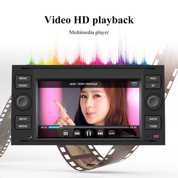Podofo Auto Multimedia Player Android 9.0 2 Din cu GPS DVD Wifi 7