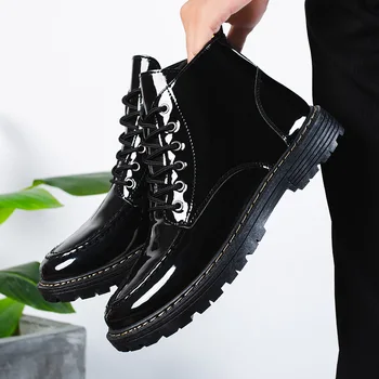 2021 noua din piele de om cizme de Iarnă pentru bărbați cizme glezna pantofi de zăpadă cald munca martin pantofi de cowboy, cizme motocicleta de sex masculin pantofi dantela-up