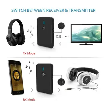 Bluetooth 5.0 Transmițător Receptor 2-În-1 Adaptor USB cu Micro Suport Hands-free pentru TV Căști Audio a boxelor