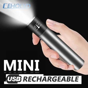 USB Reincarcabila Mini Lanterna LED-uri 3 Modul de Iluminare rezistent la apa Lanterna Zoom Telescopic Portabil Elegant Costum pentru Iluminat de Noapte