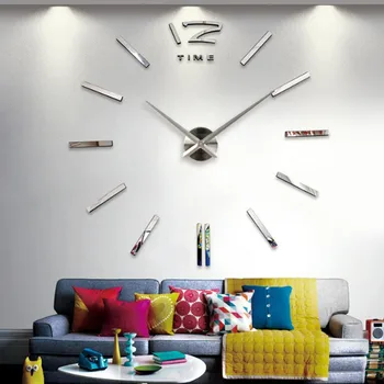 Noul Ceas de Ceas Ceasuri de Perete Horloge 3d Diy Acril Oglindă Autocolante Acasă Decorare Camera de zi Cuarț Ac Ceasuri de Perete Mare