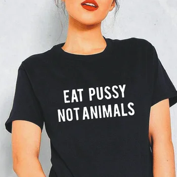 Mananca Pasarica Nu Animale Scrisoarea Imprimate T-shirt Femei Casual de Vara Harajuku Topuri de Bumbac în aer liber Amuzant Plus Dimensiune 0-neck T-shirt