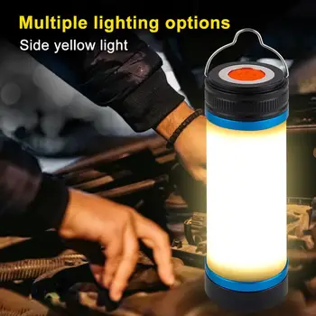 USB Reîncărcabilă Lanterna LED Felinar Portabil Lumina de Noapte LED-uri Lanterna Impermeabila Lumina de Lucru cu Lampa Camping cu Magnet, Cârlig