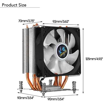 4 Heatpipe-urile de Cupru CPU Cooler pentru Aurora Lumina de Răcire Ventilator de 90mm cu RGB pentru Intel LGA 2011 CPU Cooler Radiator Radiator