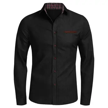 Tricou de iarna barbati slim cu mâneci lungi tricou casual fashion stil de afaceri de top pentru bărbați tricou