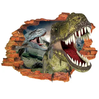 Desene animate Detașabil Jurassic Animale 3D Dino Autocolant pictura imagine 50X70CM Jucării pentru Copii, Camera Copil dinozaur Autocolante de Perete