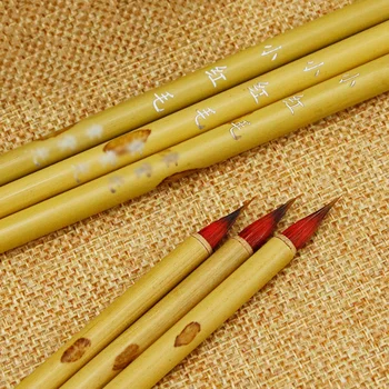 1 bucată mică de caligrafie chineză perie perie roșu pentru pictura, caligrafie arta rechizite școlare