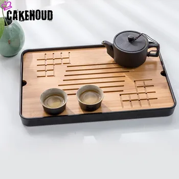 CAKEHOUD Tradițional din Lemn Dreptunghiulară Kung Fu Set de Ceai Tava China KUNGFU Cafea, Masă, Serviciu de Tava de Ceai Ceremonia de Accesorii