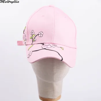 [Meltryllis]Noua Moda Unisex Șapcă de Baseball Flori Brodate Denim Pălărie de Femei Tinere și Bărbați în aer liber, Refuz Curbate Hip hop Capace