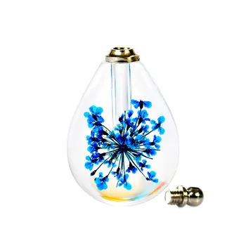 4buc en-Gros Flacon Cristal Pandantiv in Miniatura de Parfum Ulei Esențial Colier Sticla Farmece Numele pe Orez Arta