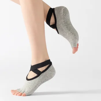 PHABULS Șosete Yoga pentru Femeile cu Non-Alunecare de Toeless Jumătate-Deget de la picior Ciorapi de Balet,Yoga și Pilates (Toate Dimensiunile)