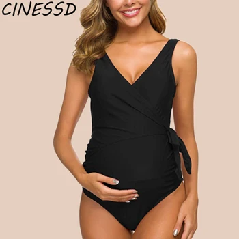 Maternitate Tankini Femei de Vară Punct Solid de costume de Baie pentru Gravide Bikini Femei Costume de baie de Maternitate Sarcina Beachwear Costum de Baie