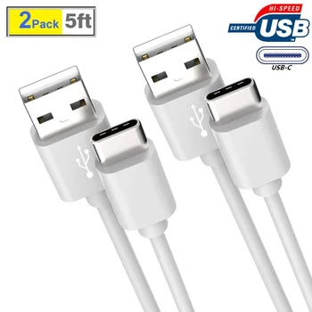 USB de Tip C C Cablu 5ft 2pack, 2 in 1 de Date și Cablu de Încărcare pentru Telefonul Mobil, Laptop, Stație de Încărcare, Power Bank, Tableta, etc