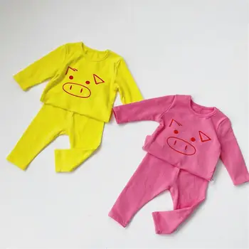 Copil nou-născut Fete Haine Set 2020 Toamna cu Maneci Lungi Băieți Copii Haine Set 2 buc Haine Copii Set de Pijama din Bumbac pentru Copii Trening