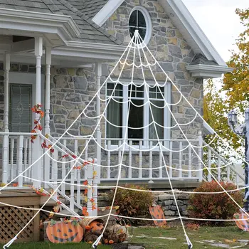 Halloween pânză de Păianjen Uriașă Setul Include 15.7 x 16.4 ft Mare Web pentru Halloween Decoratiuni Exterioare