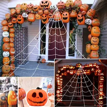 Halloween pânză de Păianjen Uriașă Setul Include 15.7 x 16.4 ft Mare Web pentru Halloween Decoratiuni Exterioare