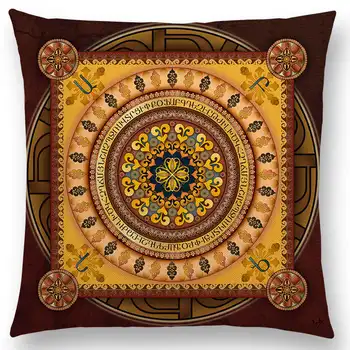 Biblia Mandala Orientul Mijlociu Armenia India Orientală Fericire Sun Moon Ararat Flori Arabesque Frumos Față De Pernă Canapea Pernă