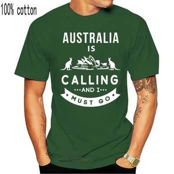 Simplu de Bumbac cu Mânecă Scurtă T-Shirt Dragoste Australia - Este de Asteptare ...si eu...trebuie să Plec Standard Unisex T-Shirt, O-Neck T Shirt Barbati