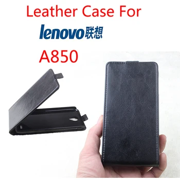 Caz de piele Pentru Lenovo A850+ A850 Plus Flip capacul carcasei Pentru Lenovo A850 + / 850 + cazuri de Telefon huse Telefon Mobil Saci