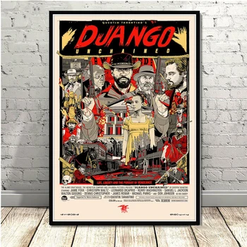 Quentin Tarantino, Django Unchained Filmul Clasic Vintage Postere Si Printuri De Arta Pictura Poze De Perete Pentru Camera De Zi Decor Acasă