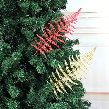 5pcs Sclipici Frunze Artificiale Pandantive Fals Crăciun Frunze DIY Artizanat Ajurata Pom de Crăciun Agățat Ornamente Decor