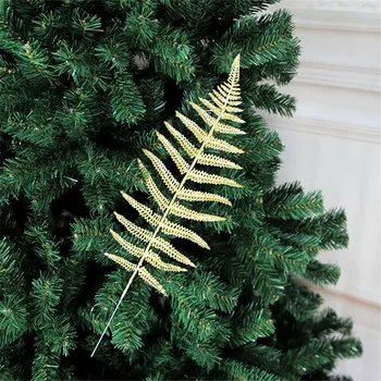 5pcs Sclipici Frunze Artificiale Pandantive Fals Crăciun Frunze DIY Artizanat Ajurata Pom de Crăciun Agățat Ornamente Decor