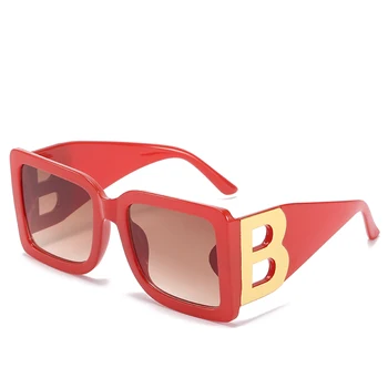 2021 Nou Pătrat B Scrisoare de Decorare ochelari de Soare pentru Femei Brand de Lux Designer de Ochelari de Soare Nuante UV400 Ochelari de Oculos gafas de sol