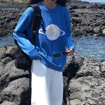 Pulovere pentru femei Japoneze Kawaii Ulzzang Epocă Liber Casual Stele Pulover de sex Feminin coreeană Harajuku Îmbrăcăminte Pentru Femei