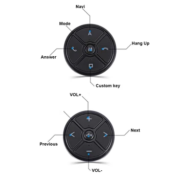 OKNAVI Auto Universal Volan 10 Cheie de Muzică Inteligent cu fir Android de Navigare GPS Telecomanda Radio Butoanele de Lumină Neagră