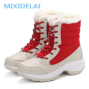 Cizme de zapada 2019 Iarna marca caldă non-alunecare rezistent la apa pentru femei cizme pentru femei mama pantofi casual din bumbac de iarna cizme de toamna de sex feminin