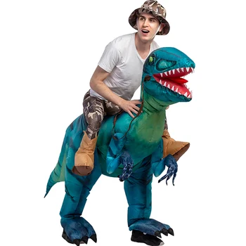 Velociraptor, T-REX Mascota Costum Gonflabil Pentru Copii Anime Costume de Halloween Dinozaur Cadou Pentru Petrecerea de Cosplay Arunce în aer