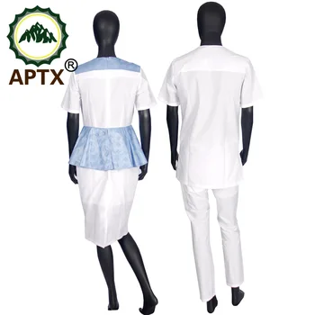 APTX cuplu costum tesatura jacquard Barbati top si pantaloni de costum + femei rochie cuplu haine TS20C010