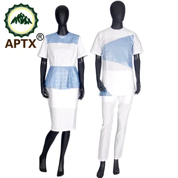 APTX cuplu costum tesatura jacquard Barbati top si pantaloni de costum + femei rochie cuplu haine TS20C010