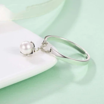 Sodrov Argint 925 Inel Argint Cu Perle Inele Pentru Femei Argint 925 Bijuterii Perla Deschide Inel Inel De Argint