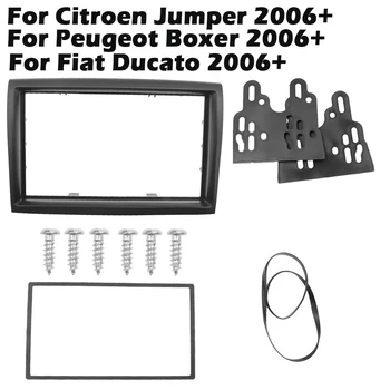 Dublu Din Fascia Pentru PEUGEOT CITROEN Jumper 2006+ FIAT Ducato 2006+ Boxer 2006+ Radio CD DVD Audio de Bord Mount Trim Cadru
