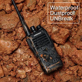 ABBREE AR-W300 IP67 rezistent la apa Praf UHF 400-480MHz 2200mAh CTCSS/DCS DTMF VOX Functia de Walkie Talkie Radio Profesionale