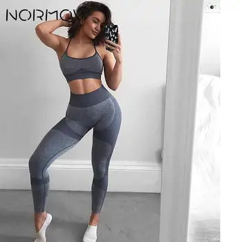 NORMOV Talie Mare de Fitness Yoga Legging pentru Femei Inimii Dungă de Moda Push-Up Sexy Glezna-Lungime Pantaloni Elasticitatea Jambiere Femei