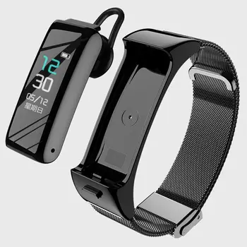 B60 setul cu Cască Bluetooth Inteligent Brățară 2-în-1 Rata de Inima de Monitorizare a Sănătății Ceas Telefon Tensiunii Arteriale Smartwatch