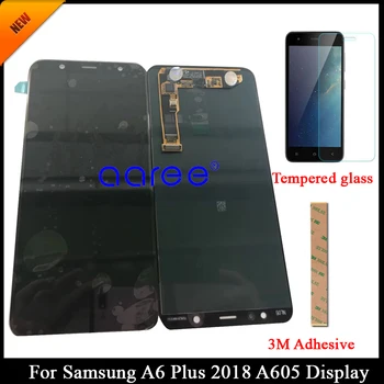 Testat Super AMOLED Display LCD Pentru Samsung A6 Plus 2018 A605 Pentru Samsung A6 Plus 2018 Display Touch Screen Digitizer Asamblare