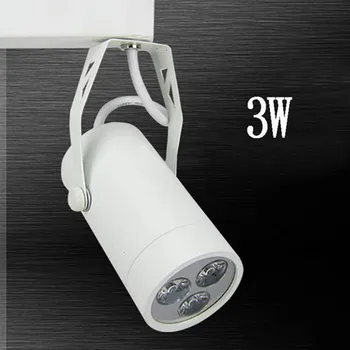 1buc pistă Led lumina 3W Aluminiu reflector Led de Economisire a Energiei lampă cu LED-uri spotlight AC85-265V Alb Cald/Alb Natural/Alb Rece