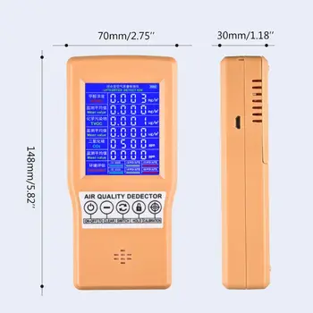 Handheld Formaldehidă TVOC HCHO Monitor CO2 Analizor de Gaze de Interior, de Exterior Detector de Calitate a Aerului pentru Biroul de Acasă
