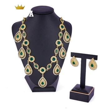 2020 AUG culoare de aur seturi de bijuterii de moda pentru femei colier fin seturi de bijuterii de nunta de aur seturi de bijuterii