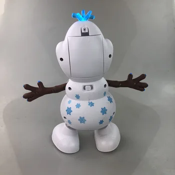 Dans Om De Zăpadă Olaf Robot Cu Muzica A Condus Lanterna Model Electric De Desene Animate Snow Acțiune Figura Mașină Cadou De Crăciun Pentru Copii Jucarii