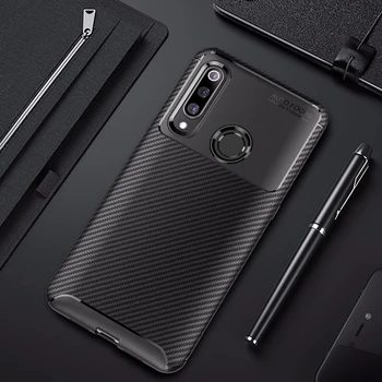 Pentru Huawei P30 Lite Nouă Ediție 2020 Caz fibra de Carbon Acoperire rezistent la Șocuri Cazul în care Telefonul Pentru Huawei P 30 Lite P30 Pro/P40 Lite E Acoperă