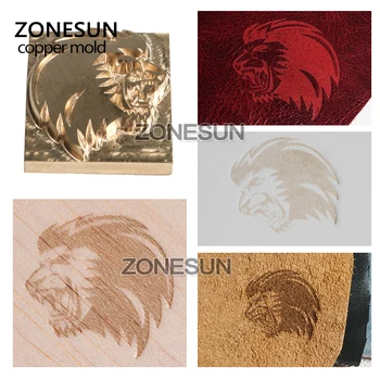 ZONESUN logo-ul Personalizat de Ștanțare la Cald Alamă Mucegai Lemn, Piele, Hârtie Personalizate timbru sec Mucegai din Piele DIY Design Cadou de Ziua de nastere