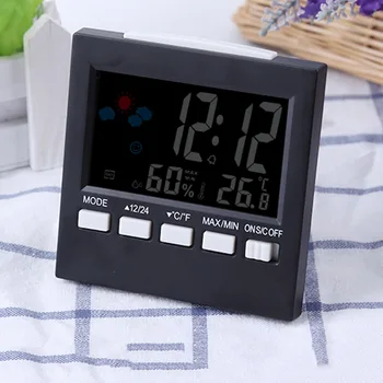 LED Ceas cu Alarmă Digital Prognoza Meteo Stație Multifuncțională Temperatură, Umiditate, Iluminare H99F