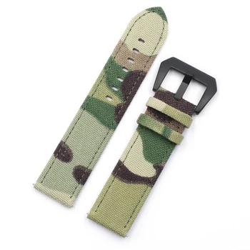 Camuflaj de Model Curea de Ceas din Piele Trupa 20mm 22mm Camo Cordura Panza de Nailon Balistic Eliberare Rapidă Militare Watchband