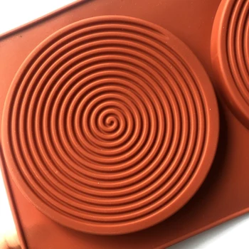 Formă de spirală Mucegai Silicon 2-inel de Tort Mousse de Mucegai Cercurile de Ciocolată în formă de Desert Patiserie Bakeware Pan Tort de Decorare Instrument