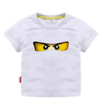 2019 Copii Vara Ninjago Legoes Printed T Camasa Pentru Băiat Mâneci Scurte Haine Fete Tricou Alb Topuri Haine Pentru Copii T-Shirt