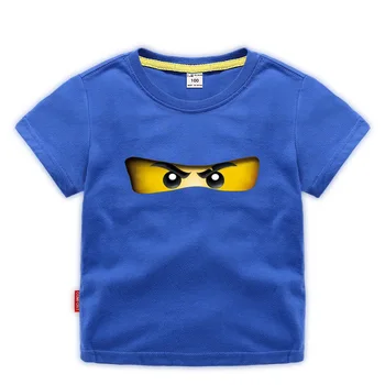 2019 Copii Vara Ninjago Legoes Printed T Camasa Pentru Băiat Mâneci Scurte Haine Fete Tricou Alb Topuri Haine Pentru Copii T-Shirt